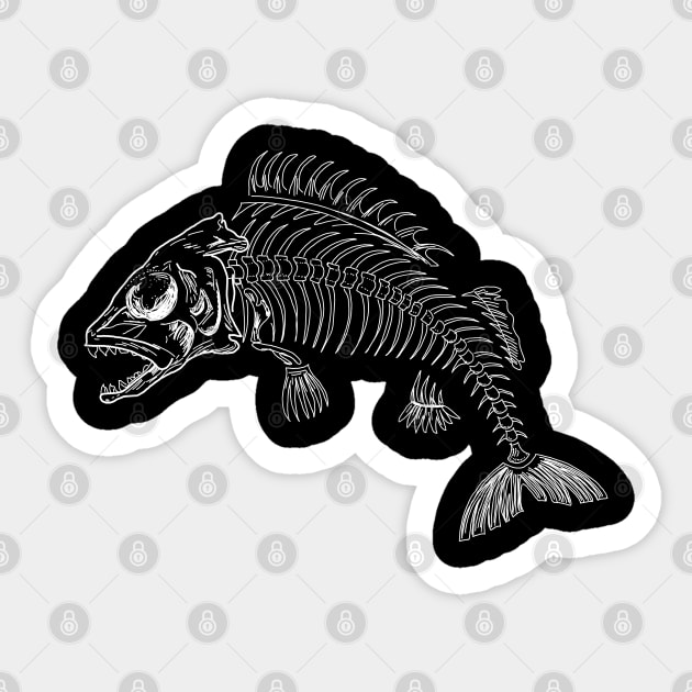 Hand drawn Fishbone Sticker by jitkaegressy